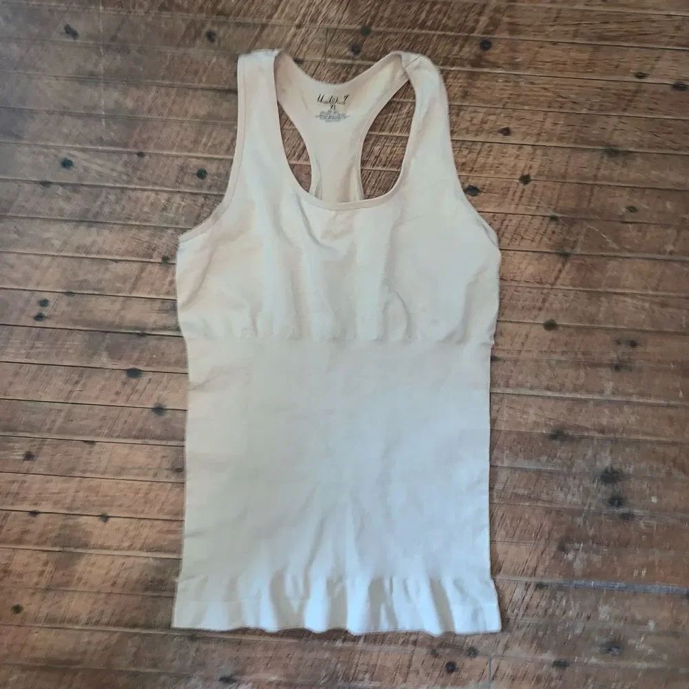 Under Wear? Nude XL shapewear slimming scoop neck top